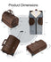 Modoker Convertible Rolling Garment Bag for Travel Suit Bag with Trolley - Brown