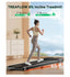 Walking Pad Treadmill with Incline 2.5HP Portable Under Desk w/ 265 Lbs Capacity Remote Control LED Display