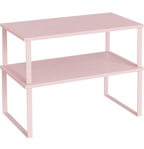 SONGMICS Spice Rack Stackable Expandable 11.7"W Set of 2 - Pink