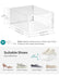 SONGMICS Shoe Storage Organizers Stackable Clear Plastic Boxes Set of 12 - White