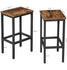 VASAGLE Bar Stools Bar Chairs with Footrest Set of 2 - Brown