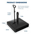 HomShade Fillable Patio Umbrella Stand w/ Wheels 132 lbs Capacity - Black ***missing rod***
