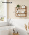 SONGMICS Bamboo Bathroom Shelf 3-Tier Adjustable Shelves Wall-Mounted or Stand - Coffee Brown