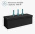 SONGMICS  43" Leather Storage Ottoman Bench with Flipping Lid - Black