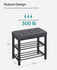 SONGMICS Metal Shoe Bench Storage Bench Entryway  with Cushion - Dark Gray