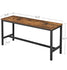 VASAGLE Dining Bench Industrial Style Steel Frame  Set of 2- Brown