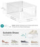 SONGMICS Shoe Boxes Storage Organizers Stackable Clear Plastic Set of 18 - White