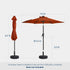 Homshade  7.5ft Outdoor Patio Umbrella Table with Push Button Tilt and Crank - Orange
