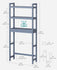 SONGMICS Over The Toilet Storage 3-Tier Bathroom Organizer with Adjustable Shelf - Gray