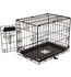 Precision Pet Wire Crate w/ Handle Top & Side Opening 15lbs Max 19"x12"x14" w/ Divider - Black