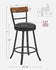 VASAGLE Swivel Bar Stool with Back set of 2 - Brown