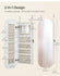 SONGMICS Jewelry Organizer LED Cabinet Wall/Door Mounted Lockable Rounded Wide Mirror - White