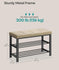 SONGMICS 31.9" Shoe Bench Storage Bench Entryway Bench with Cushion - Camel Brown