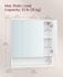 VASAGLE   Medicine Cabinet Mirror Bathroom Wall Mirror Cabinet w/ Adjustable Shelves - White