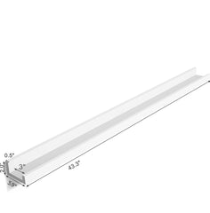 SONGMICS 43" Floating Shelf Wall Shelf Ledge  with Front Edge - White