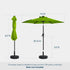 Homshade 7.5ft Outdoor Patio Umbrella Outdoor Table Umbrella with Push Button Tilt and Crank - Green