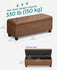 SONGMICS 46.5'" Leather Storage Ottoman Storage Bench Tufted Entryway  - Coffee Brown