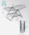 SONGMICS Small Clothes Drying Rack Foldable 2-Level Laundry Drying Rack - Dove Gray