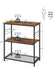 VASAGLE Bakers Rack Kitchen Island with 3 Open Shelves - Brown