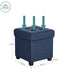 SONGMICS 15" Storage Ottoman Rest with Legs - Midnight Blue