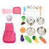 PlayHiland 23pcs Play Kitchen Accessories & Chef Set