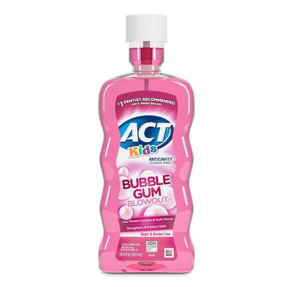 ACT Kid's Mouthwash 16.9floz - Bubble Gum Blowout