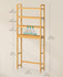 SONGMICS 4 Tier Over Toilet Bathroom Organizer with Adjustable Shelves - Natural Beige