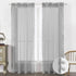 2x Lightweight Curtain Panel w/ Rod Pocket Semi Sheer w/ PomPom Tasseled 52" x 84"