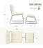 Accent Comfortable Chair w/ Ottoman 2pc Set - Cream White