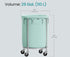 SONGMICS 29 Gallon (110 L) Laundry Basket with Wheels - Mint Green