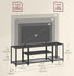 VASAGLE 3 Tier Entertainment Center Industrial TV Console Table w/  Open Storage Shelves - Black