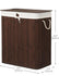 SONGMICS 100L Laundry Basket with Lid 2 Sorting Compartments - Brown
