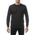 Pro Club Men Cotton Long Sleeve Crew Neck Shirt Black - Size XL