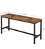 VASAGLE Dining Bench Industrial Style Steel Frame Set of 2 - Brown