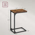 VASAGLE C-Shaped End Table Small Side with Metal Frame  Set of 2 - Brown
