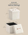SONGMICS 15" Fleece Folding Storage Ottoman Foot Rest Stool - Cream White