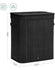 Songmic 26.4 Gal Bamboo Laundry Basket Hamper with Lid - Black