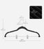 SONGMICS Long Velvet Trousers Hangers with Adjustable Clips Set of 30 - Black