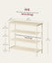 VASAGLE 4 Tier Shoe Rack Storage Organizer for Entryway and Closet - Natural Beige