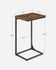 VASAGLE C-Shaped End Side Table with Metal Frame - Brown