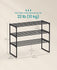 SONGMICS 3-Tier Shoe Rack Shoe Organizer Metal Storage - Black