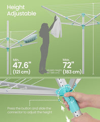 SONGMICS Umbrella Drying Rack Retractable Outdoor Height Adjustable