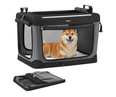 Feandrea 30" Collapsible Dog Crate Portable Travel - Gray