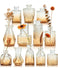Der Rose Amber Glass Bud Vases Small Bud Vases Set of 12