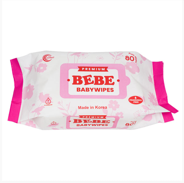 BEBE Premium Baby Wipes 80ct - Pink