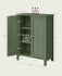 VASAGLE Floor Storage Cabinet Freestanding Storage Unit w/ 2 Adjustable Shelves - Forest Green