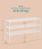 SONGMICS Shoe Rack 3-Tier Organizer Metal Storage Shelf - Pearl White