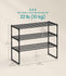 SONGMICS 26.8" Shoe Rack 3-Tier Organizer Metal Storage Shelf - Black
