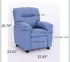 Children Recliner Sofa Chair with Pillow Top Armrest and Footrest - Light Blue
