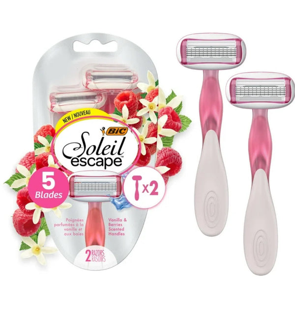 BIC Soleil Escaped 5 Blades 2pack Razors